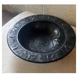 Vtg. Glass Black Amethyst Bowl