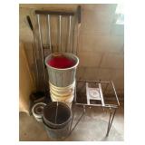 Buckets, Metal Spring Exercise and Metal Stand