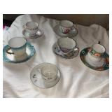 Six Vintage Porcelain Tea Cups & Saucers