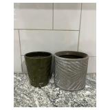 Two Ceramic Planters 4.5'