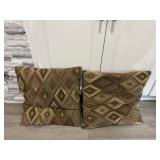 Vtg Kilim Pattern Pillows