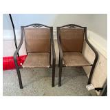 2 Brown Metal Patio Chairs 22'x19'x35'