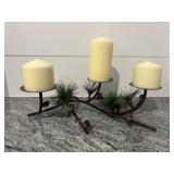 Metal Pinecone Candle Holder 15'x10.5'