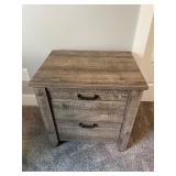 Rustic Wooden 2-Drawer Nightstand 23.5''x18''x39.5