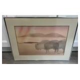 Framed Artwork Signed Ouray' 24.5''x18.5''