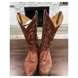 Vtg Tony Lama Lizard Cowboy Boots