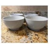 Four White Cereal/Soup Bowls5×3