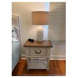 White Palm Leaf Lamp26'