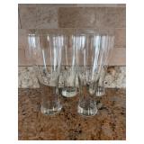 4 Clear Pilsner Beer Glasses9'