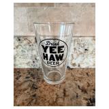 Yee Haw Beer Glass5.75