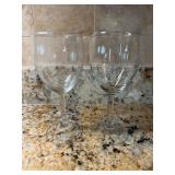 Two Clear Wine Glasses7'
