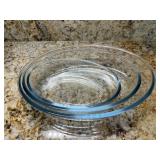 Clear Glass Oval Nesting Bowls12'