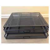 Black Metal Mesh Organizer16x12x4
