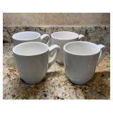 4 Oversized Gallery White Mugs6×4.5