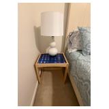 Wood Side Table w/Tile Top19.5×15.5×19.5