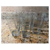 8 Clear Glass Tumblers6'