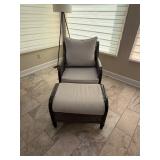 HB Wicker Armchair With Ottoman26.5x27x34