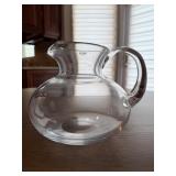 Vtg. Krosno Glass Pitcher9×7