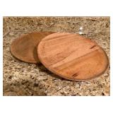 Two Wooden Serving Trays13'