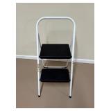 Foldable 2-Step Steel Ladder
