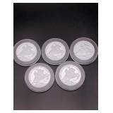 (5) 2026 Semiquincentennial 1/2 Oz Silver Rounds
