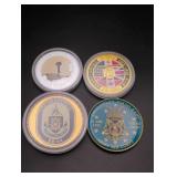 4 WWII Challenge Coins