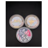 3 Air Force Challenge Coins