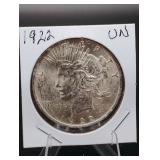 1922 Silver Peace Dollar UNC