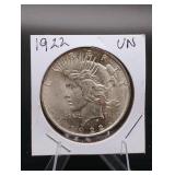 1922 Silver Peace Dollar UNC