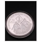 USMC 1 Troy Oz Silver Round