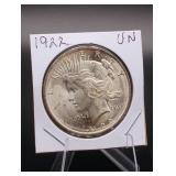 1922 Silver Peace Dollar UNC