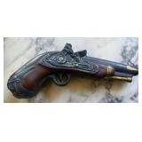 Vtg. EZRA BROOKS Ceramic Flintlock Pistol Decanter