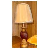 Table Lamp w/ Textured Base and Fabric Shade