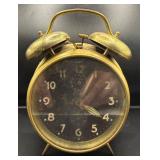 Bradley German Brass Twin Bell Alarm Clock