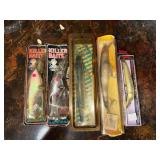 Vintage Lures in Boxes Set of 5