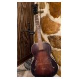 Vintage Acoustic Guitar w/ Stand