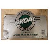 Skoal 65 Years Metal Sign 1934-1999 Advertising