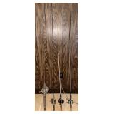 4 Vintage Fishing Rods w/ Reels