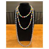 Vtg Multicolor Beaded Necklaces17'