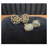 Vtg Gold-Tone Earrings Set