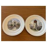 Vtg Hand-Colored Decorative Plates 10.5'