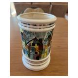 Vtg Hand-Painted Ceramic Vase 6.5'