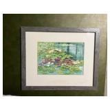 Framed Water Lily Artwork 22'x18'