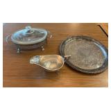 Vtg Silver-Plated Tableware Set