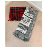 Vtg Plaid Blanket and Western Throw