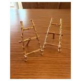 Gold-Tone Faux Bamboo Easels4'