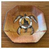 Handcrafted Octagonal Turtle Dish 9.5'
