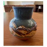 Whitcliff Mountain Scene Pottery Vase 5.5'