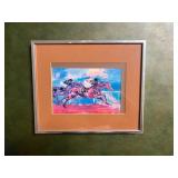 Framed Horse Racing Artwork 12.5'x10.5'
