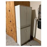 2 Stacked Cabinets with Shelving 24.5'x12'x63.5'